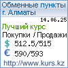 http://www.kurs.kz/ - Курсы валют в обменных пунктах г.  и других городах Казахстана